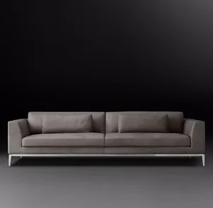 Sassanid OEM Venta al por Mayor Nuevo Diseño Moderno Italiano Juego de Sillones de Cuero con Base de Metal para Muebles de Sala de Estar Diseños de Lujo - Product Image 1