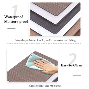 แผ่นไวนิลติดผนังไวนิลติดผนังด้านนอกพีวีซีทนไฟตกแต่งผนังไวนิลสำหรับที่พักอาศัย - Product Image 5