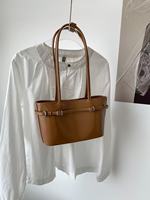 Tas Selempang Hobo Wanita Elegan Trendy Biru Bahan Kulit PU Anyaman Dua Tali Selempang Atas yang Dapat Disesuaikan dan Dapat Dilepas Musim Panas/Dingin