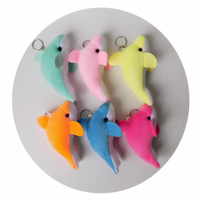 Porte-clés en peluche mignon en forme de dauphin, pendentif de sac pour femme, cadeaux de mariage, fête d'anniversaire, jouets en peluche