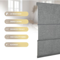 Rideaux personnalisés les plus vendus stores romains sans fil semi-opaques naturels pour fenêtre