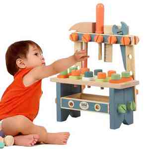 Enfants jouets interactifs variable écrou combinaison assemblage en bois jouet ensemble d'outils jeux <span class=keywords><strong>clé</strong></span> tournevis ensemble d'outils jouet - Product Image 4