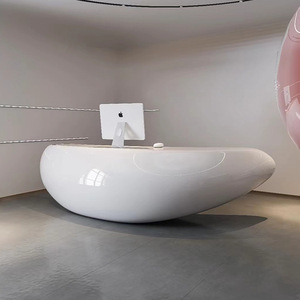 Barra de Bar de FRP de una Pieza con Moldura Dorada CR010 para Eventos, Espacios de Trabajo Compartidos, Salones de Peluquería para Mascotas - Product Image 3