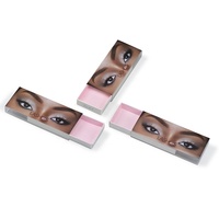 Boîtes à cils roses rigides écologiques en carton recyclable avec étiquette personnalisée, fabriquées à la main, vente en gros, nouveauté, pour fard à joues