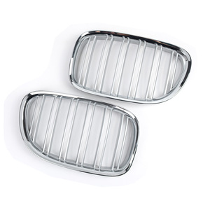 Rejilla delantera para BMW F02, doble línea, galvanizada, de plástico ABS, para 2009-2015 - Product Image 1