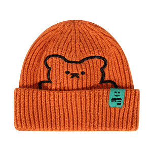 Tùy Chỉnh Bán Buôn Thiết Kế Beanie Mũ 100% Acrylic Mũ Trẻ Em Jacquard Dệt Kim Beanie Bé Cậu Bé Mũ Mùa Đông - Product Image 1