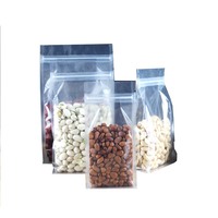 Pochette transparente à fond plat en plastique de qualité alimentaire Offre Spéciale réutilisable avec fermeture éclair pour l'emballage des grains de café