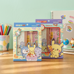 Trousse de papeterie Pillbox Pokemoned Happy Plastic KR Modèle AB0108 – Ensemble crayon, gomme, taille-crayon – Fournitures scolaires essentielles pour enfants – Anime et dessin animé - Product Image 2
