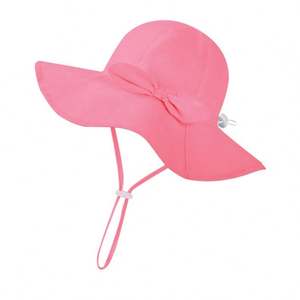 Sombrero de Pescador para Niños 2025, Sombrero de Sol para Bebés de Color Sólido con Lazo, Gorra de Protección Solar para Niños y Niñas con Ala Ancha - Product Image 2