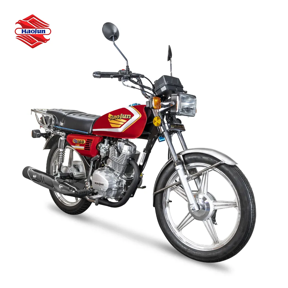 دراجة نارية Haojun motos cg 125cc 150cc دراجة نارية للبالغين مستعملة مزودة بعجلتين مخصصة بوقود يعمل بالوقود والغاز