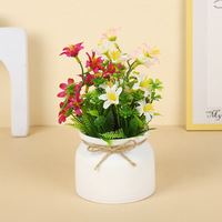 Poupier-de-panyon porte-bonheur en pot, plante artificielle fraîche et élégante, décoration d'intérieur, fleurs artificielles, décoration florale en plastique pour bureau