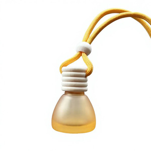 Empty Cone Shape 8ml Glass Air Freshener Bottle with Wooden Stopper and Rope Hanger <b>for</b> Home Fragrance - Product Image 3