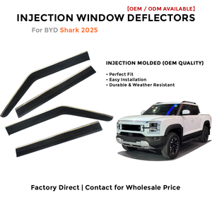 แผ่นบังลมข้างประตูแบบฉีดขึ้นรูป สำหรับ BYD Shark 2025 อุปกรณ์ตกแต่งรถยนต์ - Product Image 2