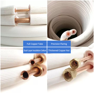 Kits de tuyaux isolés en cuivre-bronze pour climatiseur (1/<span class=keywords><strong>4</strong></span>" à <span class=keywords><strong>3</strong></span>/<span class=keywords><strong>4</strong></span>") - Raccords manuels pour climatisation domestique - Product Image 5