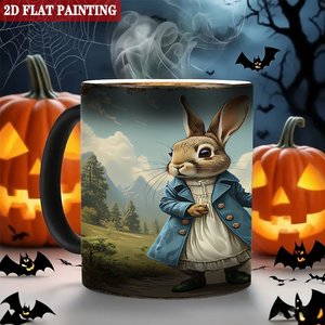 Custom Cartoon Pattern Sublimation Mug Frosted Black 11oz <b>Ceramic</b> Heat Color Changing Magic <b>Cup</b> - Product Image 6