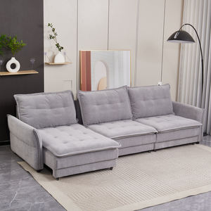 Tissu <span class=keywords><strong>gris</strong></span> nuage Design confortable 3 places pour petit appartement canapé-lit pliant ensemble de canapés à vendre canapé salon - Product Image 3