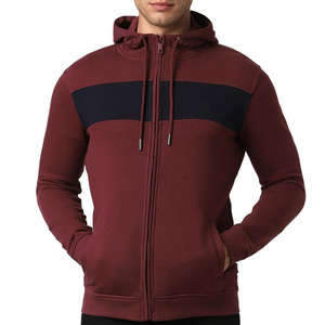 Haute qualité solide couleur personnalisée à manches longues sweats à capuche hommes surdimensionné confortable deux tons marque privée à capuche pour adultes - Product Image 1