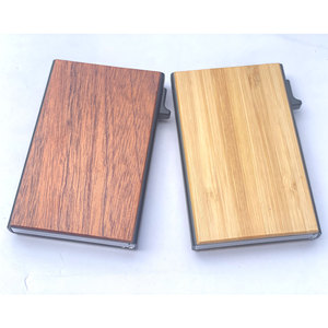 Biểu tượng tùy chỉnh hiện đại RFID óc chó gỗ kim loại chống trộm tự động ID tín dụng chủ thẻ ngân hàng hộp nhôm gỗ chủ thẻ trường hợp - Product Image 3