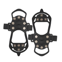 Crampons de marche à adhérence 360° pour la neige, la glace et les terrains variés, bande extérieure élastique, résistants à l'abrasion et à la rouille, unisexe