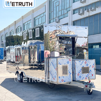Wetruth Remorque Bar Mobile, Café Mobile, Station de Bar Mobile, Restaurant Entièrement Équipé, Remorque Alimentaire, Food Truck
