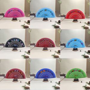 QM Spain <b>Wooden</b> Double-sided Hollowing Folding Hand Fan Eco-Friendly Durable Wedding Custom Silk Screen Printed <b>Gift</b> - Product Image 6