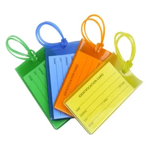 Multi Color Pack Flexible PVC-Gepäck anhänger Travel Id Ident ification Labels Set für Taschen