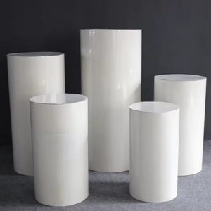 Accessoires de <span class=keywords><strong>mariage</strong></span> personnalisés, 5 pièces, présentoirs en métal, ensembles de piédestaux cylindriques pour décorations de fête et d'événements - Product Image 1