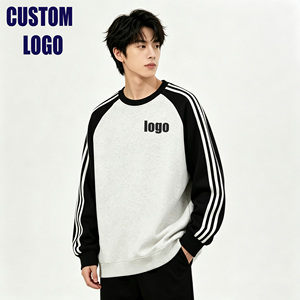 เสื้อสเวตเชิ้ตแฟชั่นคอกลม วินเทจ เรียบง่าย ขายส่ง เสื้อฮู้ดดี้ผู้ชาย หนัก 320 กรัม คุณภาพสูง สกรีนโลโก้ได้ ทันสมัย - Product Image 2