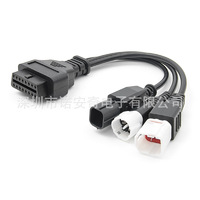 Cable de Extensión OBD2 de 6 Pines Yamaha a 16 Pines Compatible con Honda, Herramienta de Diagnóstico, Lector de Códigos para Motocicletas