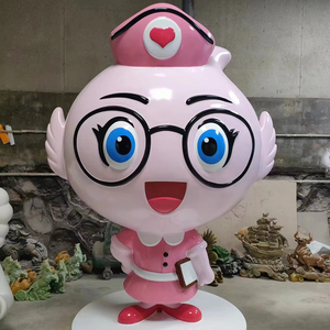 Infirmière sur le thème personnage hôpital cliniques Sculpture personnalisée en fibre de verre médecin magasin entrée <span class=keywords><strong>Art</strong></span> Commercial ornements Statue - Product Image 1