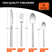 Ensemble de couverts en or noir, fourchettes, cuillères, couteaux, en acier inoxydable poli