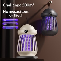 Elektrische insectenverdelgers Muggenmoordenaarlamp Volautomatisch Buitengebruik Thuisgebruik Muggenvanger UVA Paars licht Batterij inbegrepen