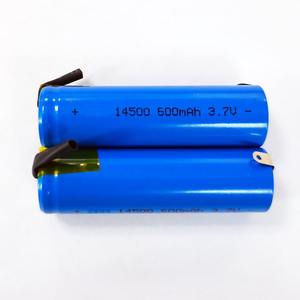 Tip Top 3.6V 3.7V 14500 800mAh Rechargeable AA Lithium Ion Battery With <b>Soldering</b> Lugs - Product Image 2
