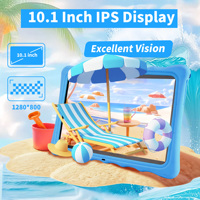 Tablet Infantil A523 de 10.1 Pulgadas con Pantalla IPS para el Cuidado de la Vista, 3GB de RAM, 64GB de ROM, Wifi 6, Tablet Android con Funda Protectora de Silicona Educativa Allwinner