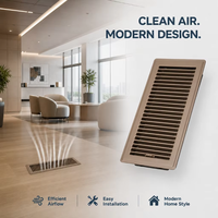 Grille de ventilation de sol moderne et durable en fer pour chauffage par le sol 4x12
