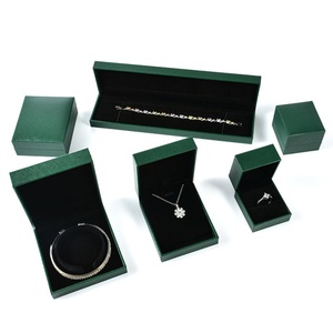 Elegant Modern Rectangle Jewelry <b>Box</b> Set Custom Logo Premium <b>Storage</b> for Rings Necklaces Bangles Leatherette & Velvet <b>Material</b> - Product Image 4