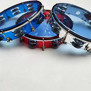 Wholesale 20/28 CM Double-Row Translucent Metal Tambourine Orff Percussion Instrument <b>Hand</b> <b>Drum</b> Musical Toy Bring Joyful - Product Image 2