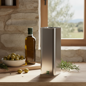 Boîte en fer blanc carrée Kontensan 1,5 L Huile d'olive 87x87xH255 mm L097 Turquie - Product Image 3