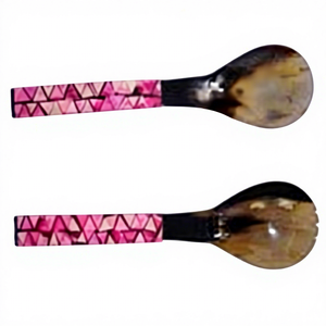 Top Luxury Polished Organic Material Eco-Friendly Carved Buffalo Horn Spoon Wholesale Crafted Small Angel Theme Art Collectible - Product Image 5