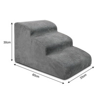 U-PETS Hunde treppe für kleine Hunde-3 Schritte Hunde rampe für Bett und Couch