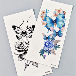 <span class=keywords><strong>Tatuajes</strong></span> Temporales de Mariposas y Rosas al por Mayor, Adhesivos Impermeables para Fiestas, Arte Corporal, Pintura para Brazos y Piernas, Adhesivos Florales para Mujeres y Niñas - Product Image 6