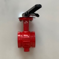 Clapet coupe-flamme manuel PN16 de type D81X, doté d'une extrémité fendue et d'un design papillon, utilisé dans les systèmes de protection incendie