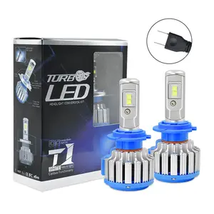 Faros delanteros led t1 h7 para coche, lámpara led canbus de 6000k superbrillante con chip cree