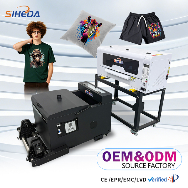 Industrial Grade 40cm Dtf Printer Integrated Powder Coating Oven Commercial Dtf Printer for Mass Production Garment logo