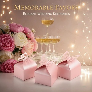 Caja <span class=keywords><strong>de</strong></span> Dulces Desechable con Fondo Cuadrado Hueco <span class=keywords><strong>de</strong></span> Mariposa Creativa al por Mayor, Empaque <span class=keywords><strong>de</strong></span> Cartón Perlado <span class=keywords><strong>para</strong></span> Chocolate y Dulces - Product Image 3