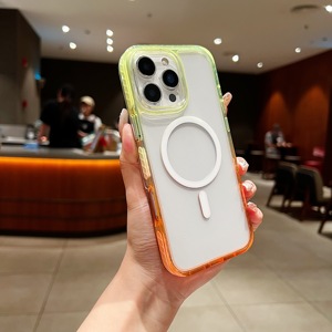 Sang Trọng Vỏ Cho <span class=keywords><strong>Apple</strong></span> <span class=keywords><strong>iPhone</strong></span> 17 Pro Max Bìa Trường Hợp Điện Thoại Mới <span class=keywords><strong>2025</strong></span> Cam Rõ Ràng Trong Suốt Với Magnetic - Product Image 4