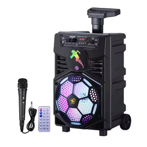 Xe Đẩy Xách Tay <span class=keywords><strong>Mini</strong></span> Đa Chức Năng Có Thể Sạc Lại Loa Công Suất Cao Bluetooth Loa Không Dây Microphone Âm Lượng Cao Âm Thanh - Product Image 1