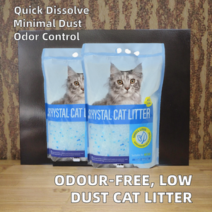 Arena para Gatos Transparente sin Perfume, Eliminación Potente de Olores, Baja en Polvo, Ligera, No Aglomerante, Cristales de Disolución Rápida - Product Image 2