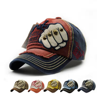 Gorra de béisbol de mezclilla desgastada personalizada con bordado de calavera y remaches, estilo Dad Hat, ajustable, para motociclista y camionero