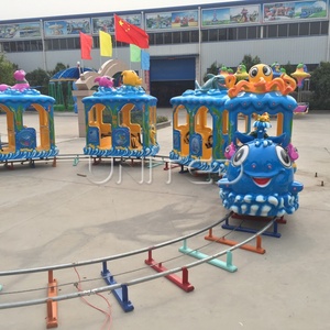 <span class=keywords><strong>Train</strong></span> sur rail pour enfants en FRP, nouveau design, thème océan, attraction familiale pour centres commerciaux et fêtes foraines, 14 places - Product Image 2